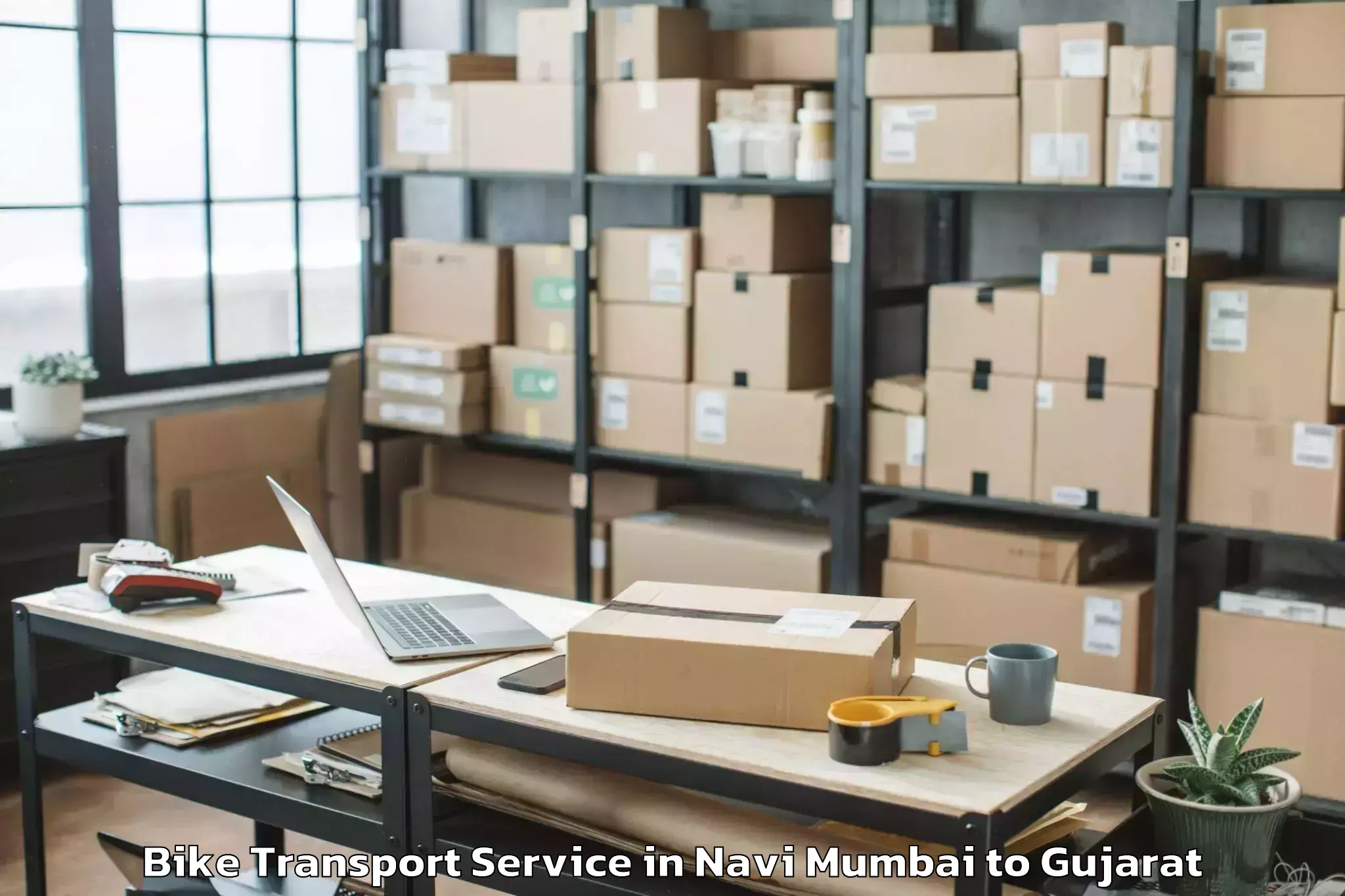 Navi Mumbai to Kapadvanj Bike Transport Booking